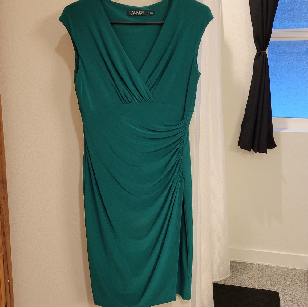 Emerald Green Ralph Lauren sleeveless dress Size 4